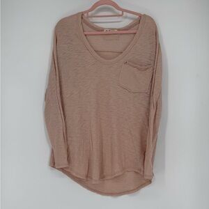 We The Free Light Pink Long Sleeve Top Size Medium